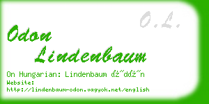 odon lindenbaum business card